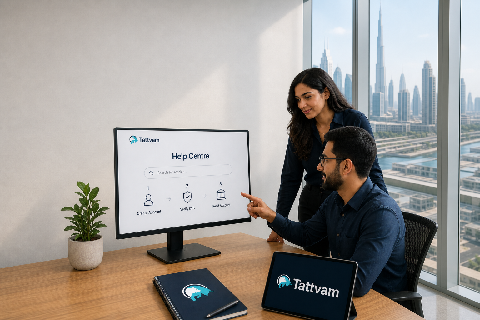 Tattvam Help Centre team with official Tattvam logo branding