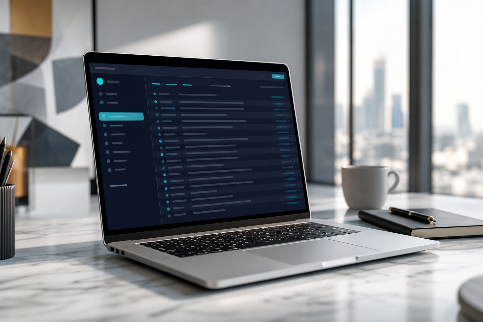 Acuity dynamic market emails on a professional laptop